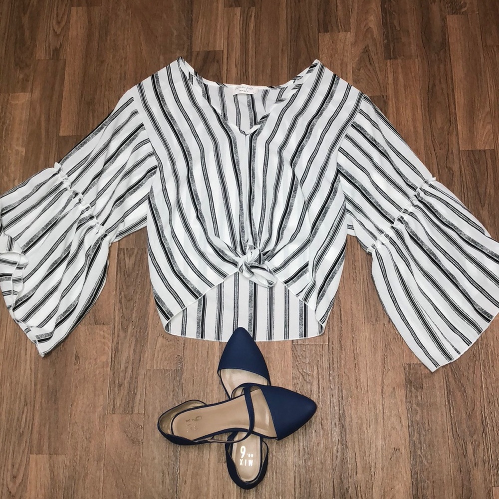Striped Lavender Field blouse.